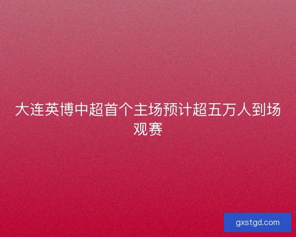 大连英博中超首个主场预计超五万人到场观赛 大连英博中超首个主场预计超五万人到场观赛